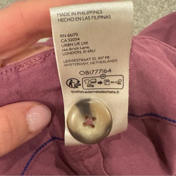 Anthropologie Maeve The Colette Cropped Wide-Leg Pants Rose Taupe Size 33 - Picture 11 of 11